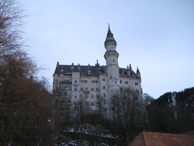 Side on angle of the Castle Neuschwanstein