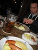 Paul didn't talk the whole way through his meal, living in the moment