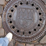 Manhole with prague on it! details!