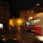 The busy streets with Trams