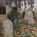 All the headstones facing different angles