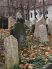 All the headstones facing different angles