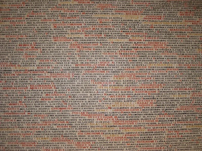 Some of the names of all the victims of WWII in Prague