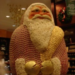 The largest santa in the world made of little chocolate santas.