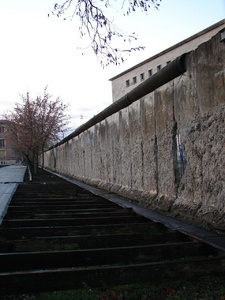 A section of the Berlin Wall still standing