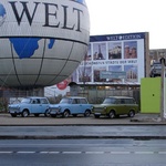 Communist Berlin creations - cars that crumple. Now made illegal but tourists can hire them for a cruise.