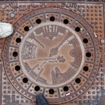 Funky manholes - possibly my favourite so far in Europe