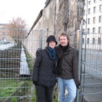 Us, standing next to the part of the Wall still standing.