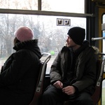 Warsaw: Tour guide Nick on a tram in Warsaw 