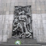 Warsaw: Memorial for the Jewish in WWII made from black marble intended for Hitler 