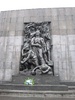 Warsaw: Memorial for the Jewish in WWII made from black marble intended for Hitler 