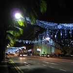 The lights covered the busy shopping street