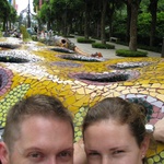Sentosa Island with amazing Mosaic water fountains