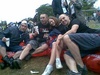 Chilling outside the Sophie Ellis Bexter tent.