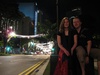Meandering through Orchard Road Christmas lights in Singapore on Christmas night - full tummies from a buffet dinner.