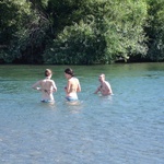 A quick dip in the river on the way home