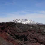 Mount Ruapehu on the other side of the crater