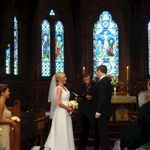 Saying their vows, Josh I can't hear!