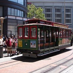 Old fashion Tram (cable car) to battle the streets
