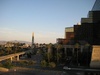 The view out our hotel room, looking onto the Luxor