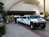 Piling into the stretch Hummer on the way to 