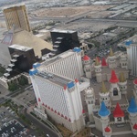 Excalibur and Luxor from above