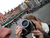 Yee gads there's a giant nose trying to destroy Bruges main square!