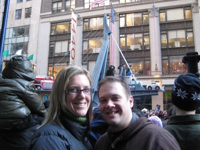 Andy & Nicky with a ship