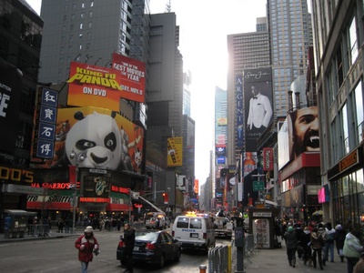 Times Square featuring Kung Foo Panda