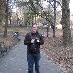 With Tourist Andy in tow in Central Park