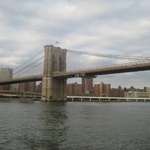 Brooklyn Bridge, left.