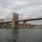 Brooklyn Bridge, left.