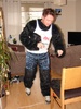 Preparing to run in a gorilla suit!