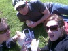 Enjoying the classic cornish pasty in the devon english sun. Yum.