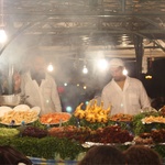 The food stalls set up every night in the square