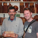 Finally found Tom's engagement present, handmade chess set, let the games begin!