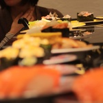 Sushi train, the salmon was amazing