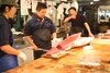 Knife in action, poor tuna!