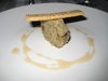 Blue cheese thingy with a cracker on top. Not to everyone's taste but Tom loved it.