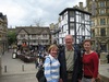Pat, Peter and Gini in front of the oldest pub in Manchester