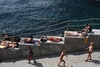 The sun bathers