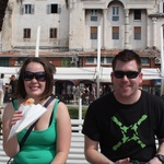 Day one in Split - a tasty sammy on the waterfront.