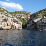 We swam through this rock. On the other side was a cute little cafe offering instant coffee and water.