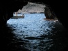 The tiny entrance to the blue cave.