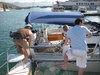 We frantically tried to prevent a German boat from ramming us a second time .... 
