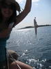 Gini - the first to catch a fish!