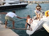 We were put with the big boats on our last night - it was very rocky!