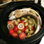 October: Seabass from London field market and tagine!