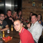 Work mates in the front, old school friends at the back