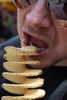Munching on some tasty deep fried potato treat - coated in what tastes like the colonial's 11 secret herbs and spices!
